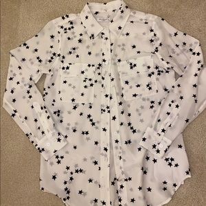 EQUIPMENT white star blouse